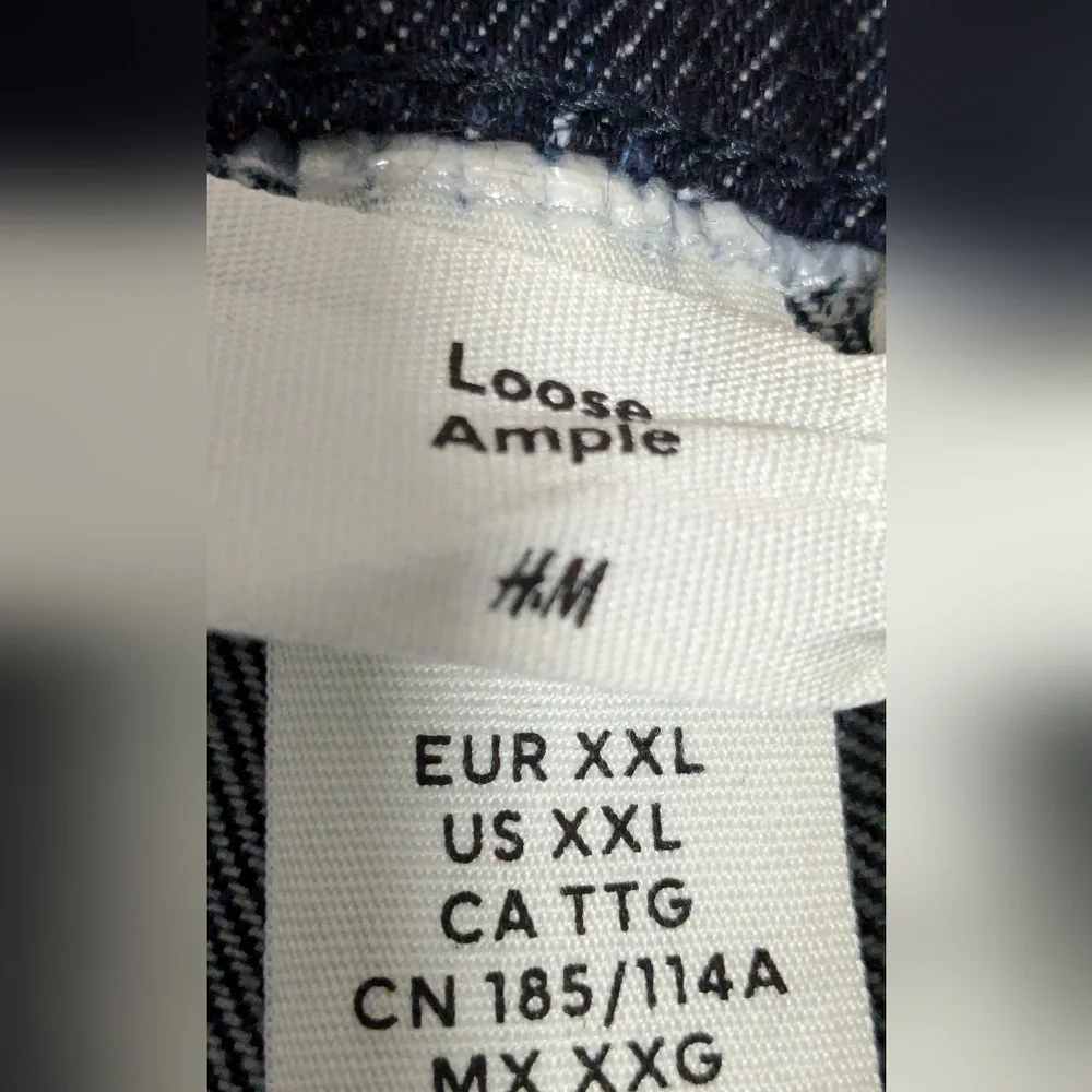 NWOT H & M XXL Loose Cargo Denim Joggers(bin2)
